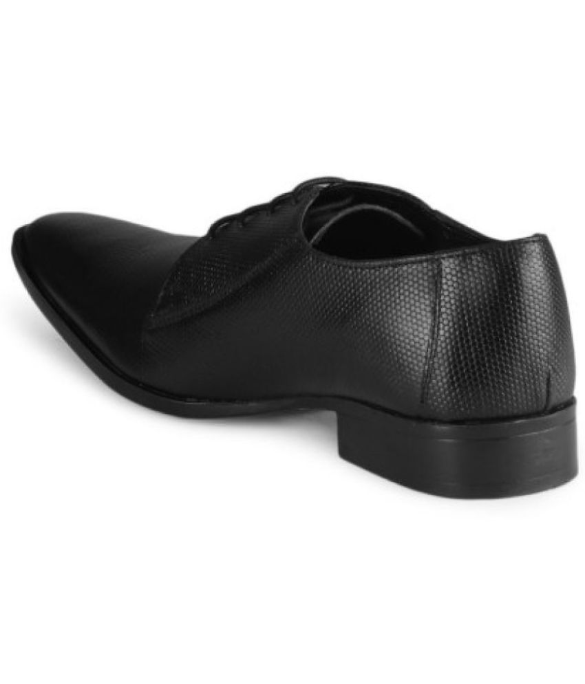 Franco Leone Black Formal Shoes Price 