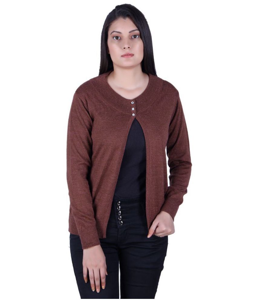     			Ogarti Acrylic Shrugs - Brown Single