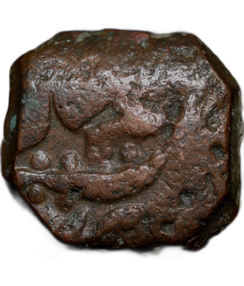 Copper Paisa of Hyderabad State(1800 AD) Amravat Mint Trishul & Sword