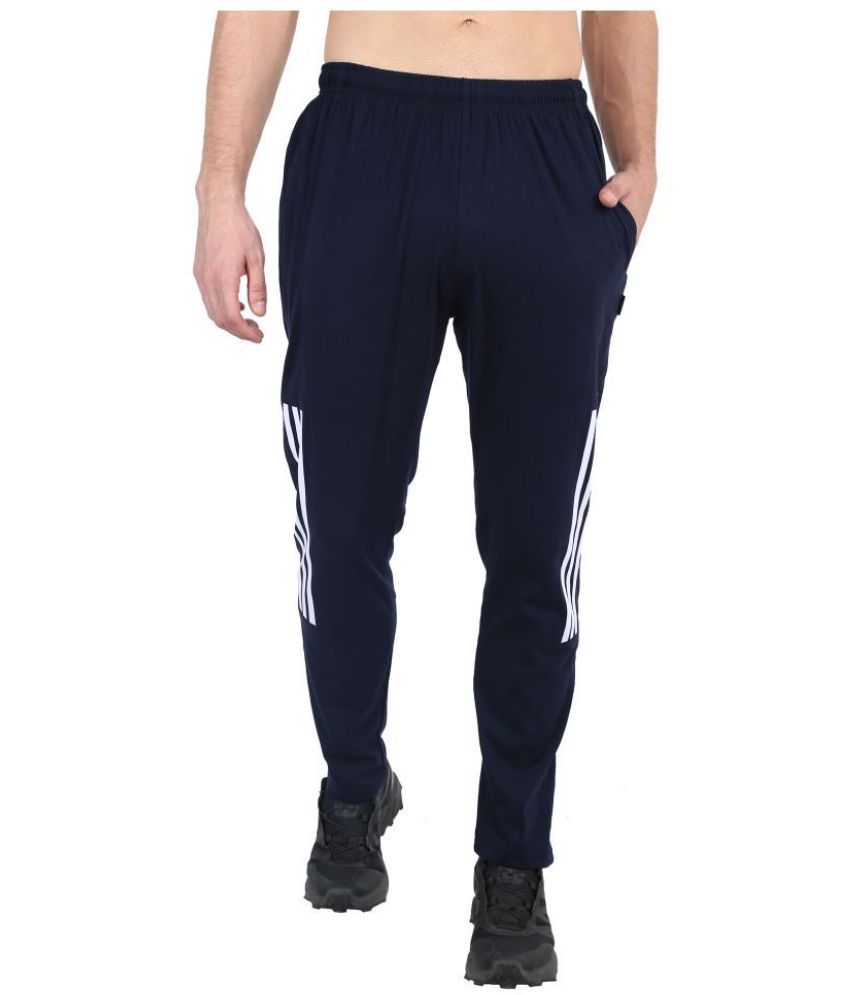     			Zeffit - Navy Blue Cotton Blend Men's Sports Trackpants ( Pack of 1 )