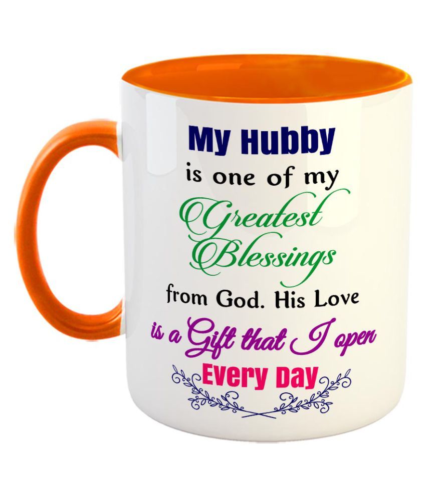 FABTODAY My Hubby Is One Of My Greatest Blessings From God Coffee Mug Best Gift For Husband 