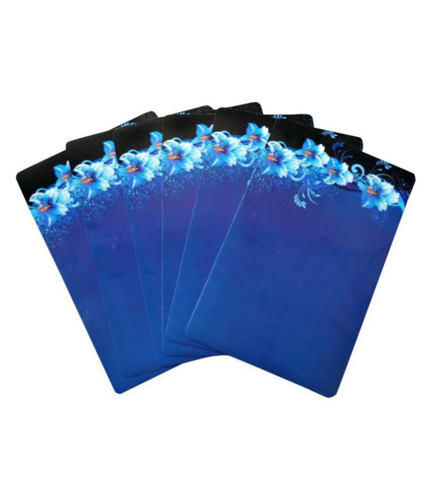     			Khushi Creations Set of 6 PVC Blue Fridge Mats