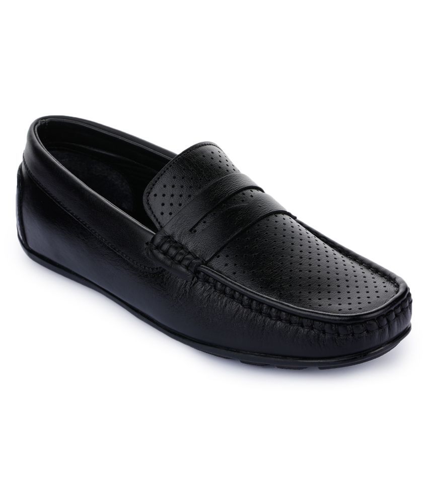     			Liberty Slip On Genuine Leather Black Formal Shoes