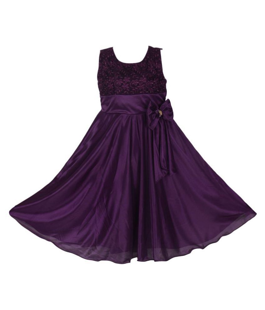 satin long frock