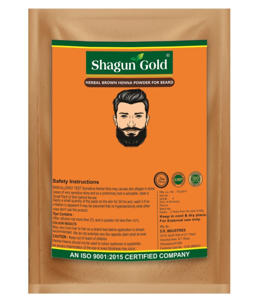 Shagun Gold Organic Henna Beard powder Natural Henna 200 g Buy Shagun