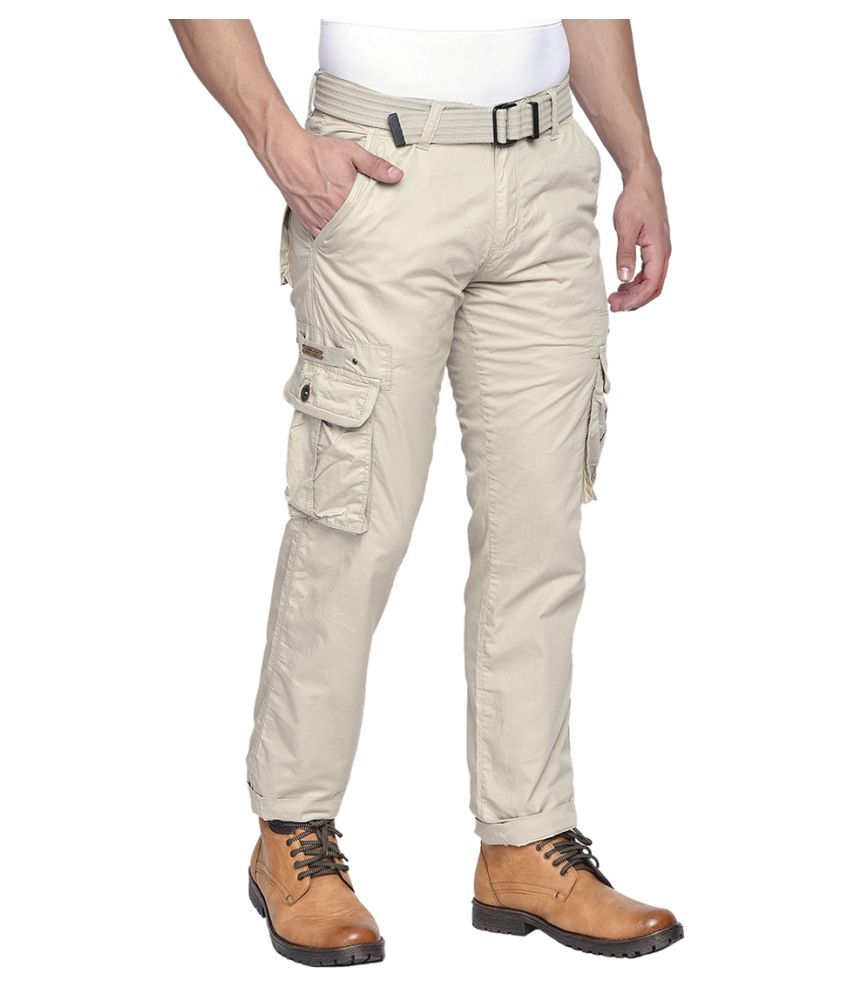 beige cargos men's