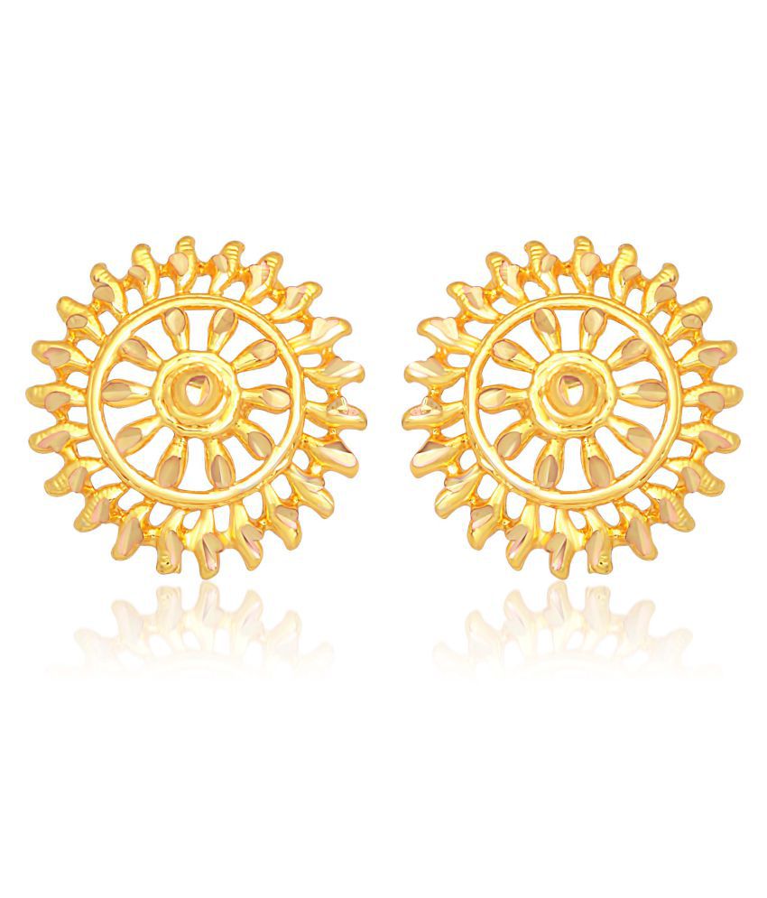     			Vighnaharta Traditional South Screw Back Alloy Gold  Plated Stud Earring for Women and Girls