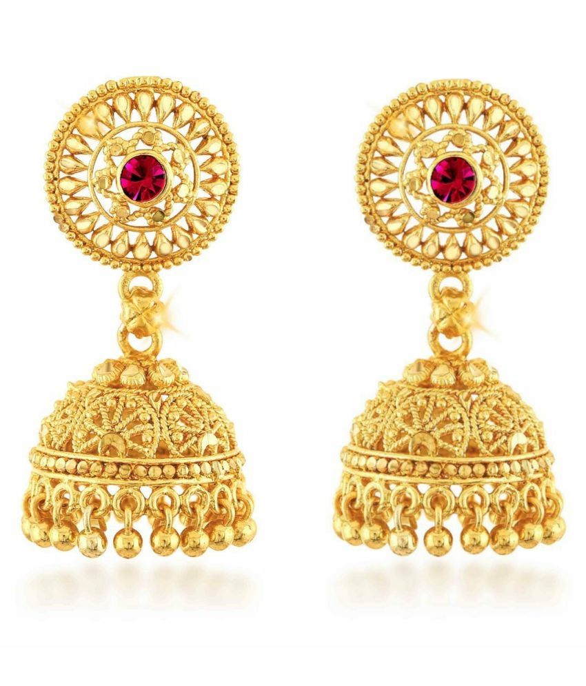     			Vighnaharta Traditional Wedding waer Jhumki Earring Alloy Gold  Plated Jhumka for Women and Girls