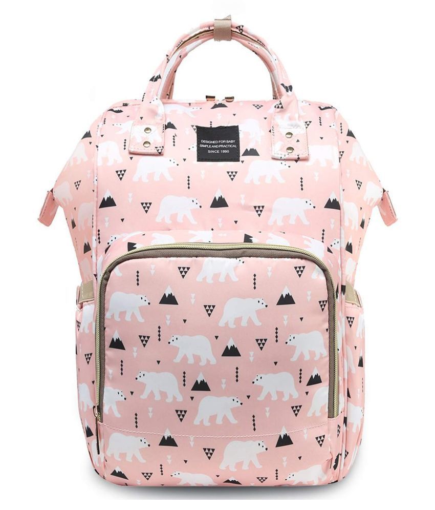 pink diaper backpack