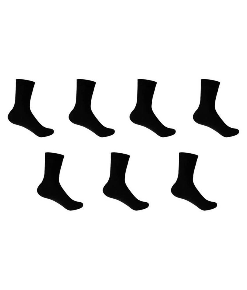     			Voici Black Formal Full Length Socks Pack of 7