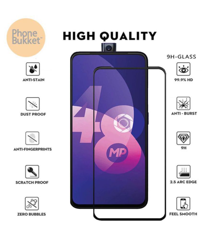 OPPO Reno 10x Zoom Tempered Glass Screen Guard By lenmax UV Protection ...