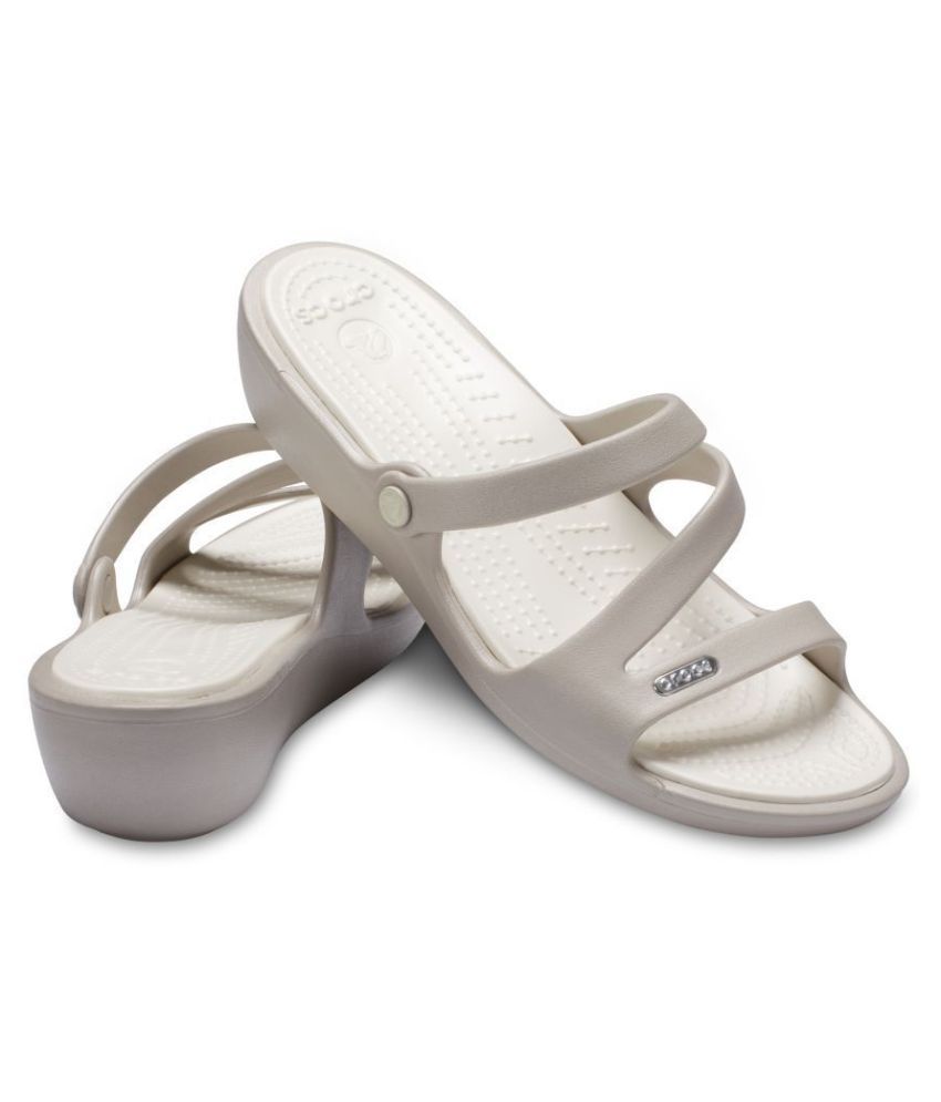crocs white slippers price