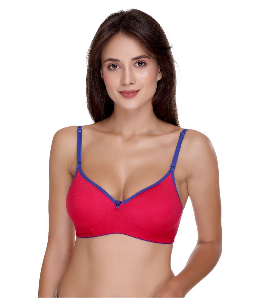 Buy Sona Cotton Everyday Bra Pink Online at Best Prices in India