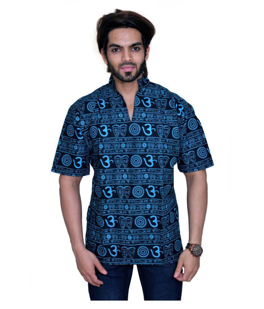 Balaji Garments Blue Cotton Kurta - Buy Balaji Garments Blue Cotton ...