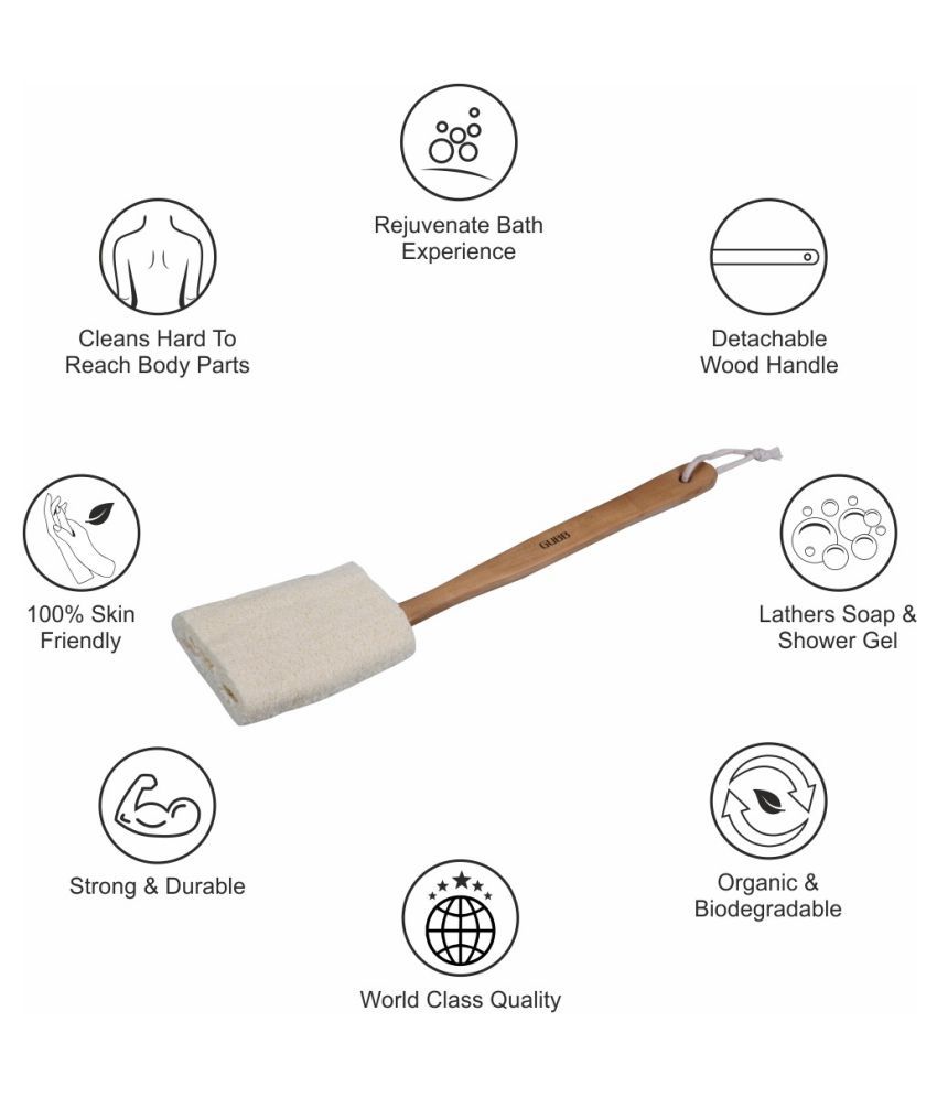 Gubb Natural Loofah Brush (Detachable Handle) Loofah White Buy Gubb