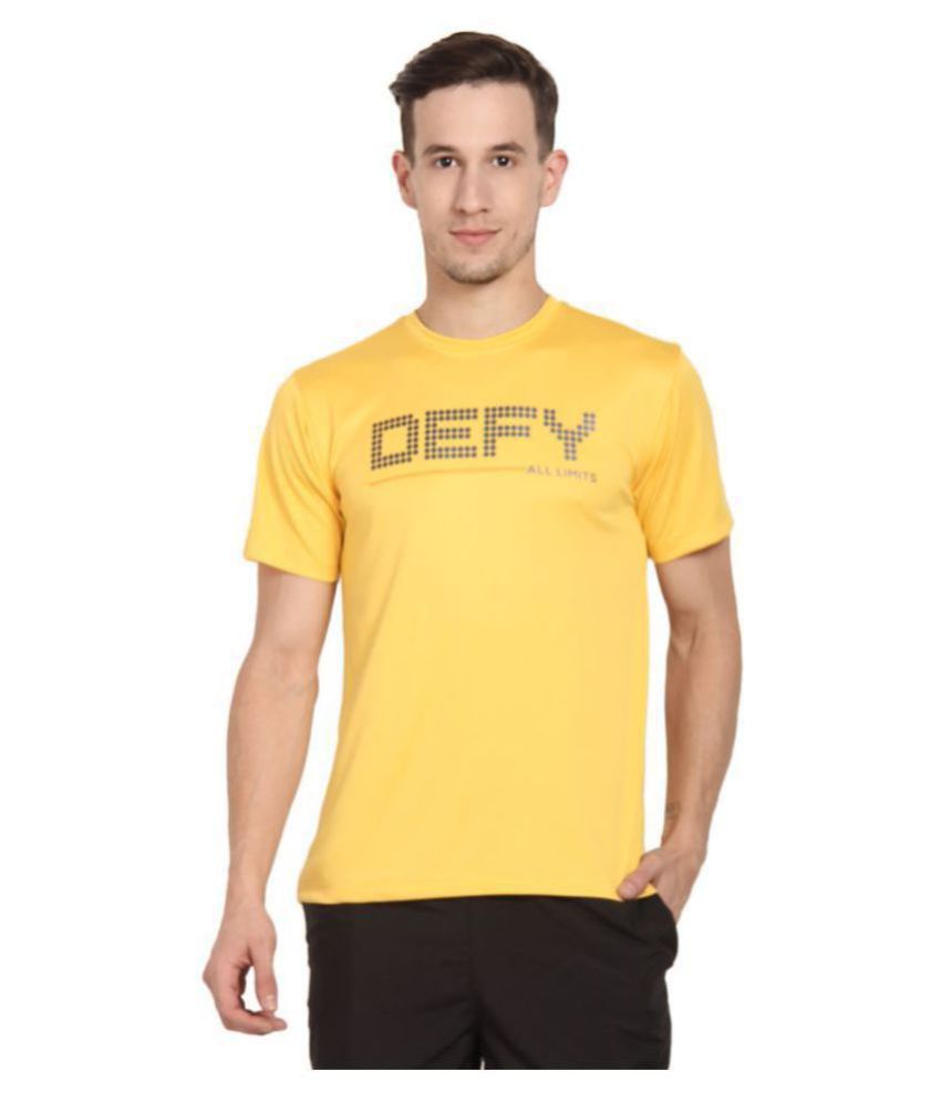     			OFF LIMITS Yellow Polyester T-Shirt