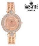 Swisstyle Stainless Steel Round Womens Watch