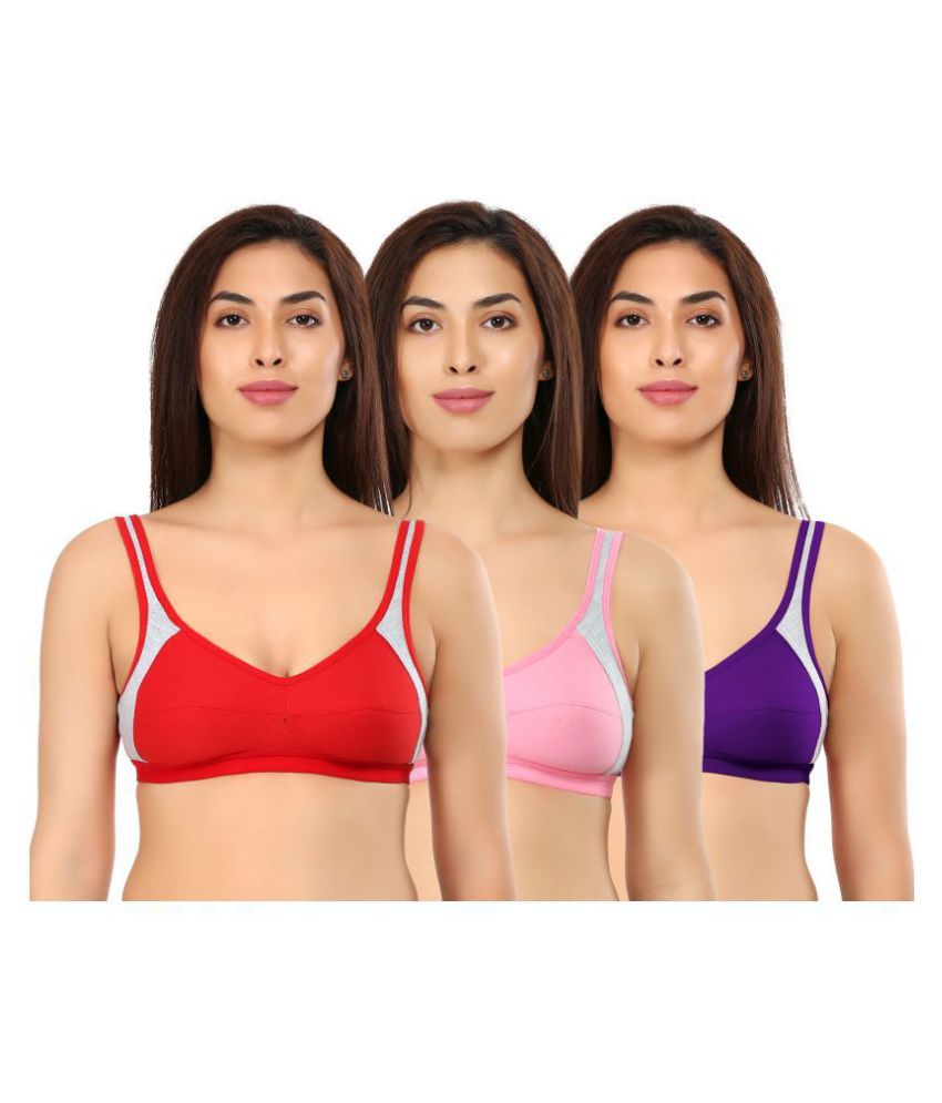 cotton underwire sports bra