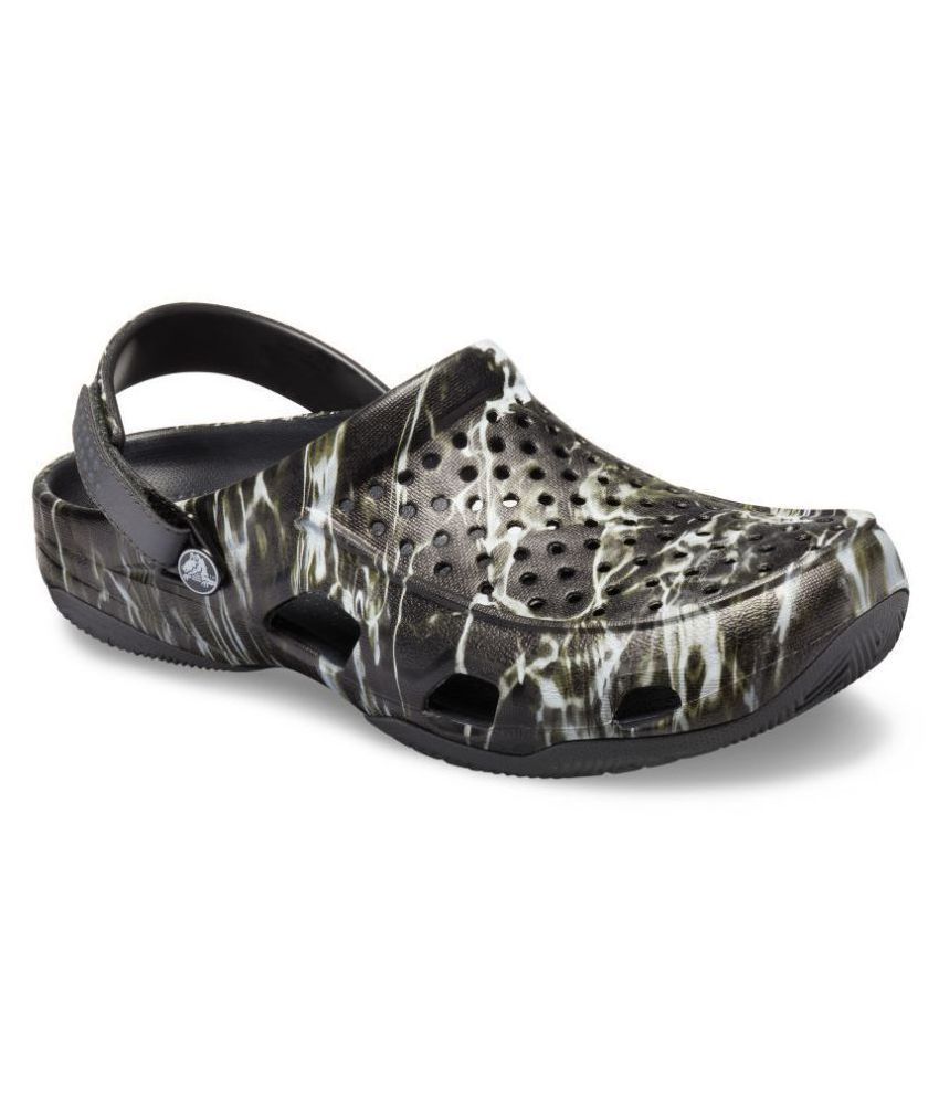 crocs gray croslite floater sandals