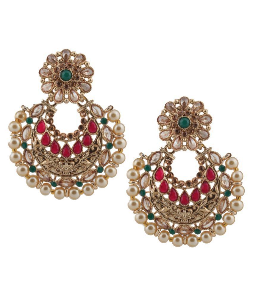     			Piah Fashion Beguilling Gold Plated Jewellery Earring For Women,