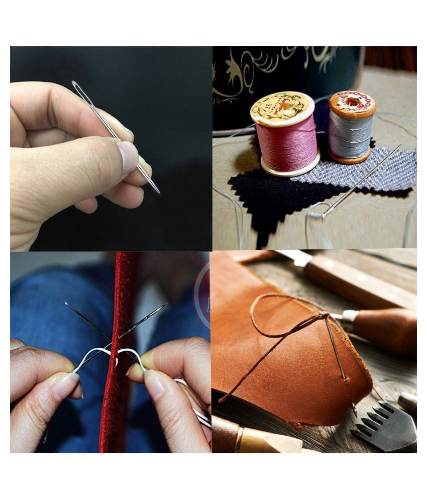 9 Pieces Large-Eye Blunt Needles Stainless Steel Yarn Knitting Needles ...