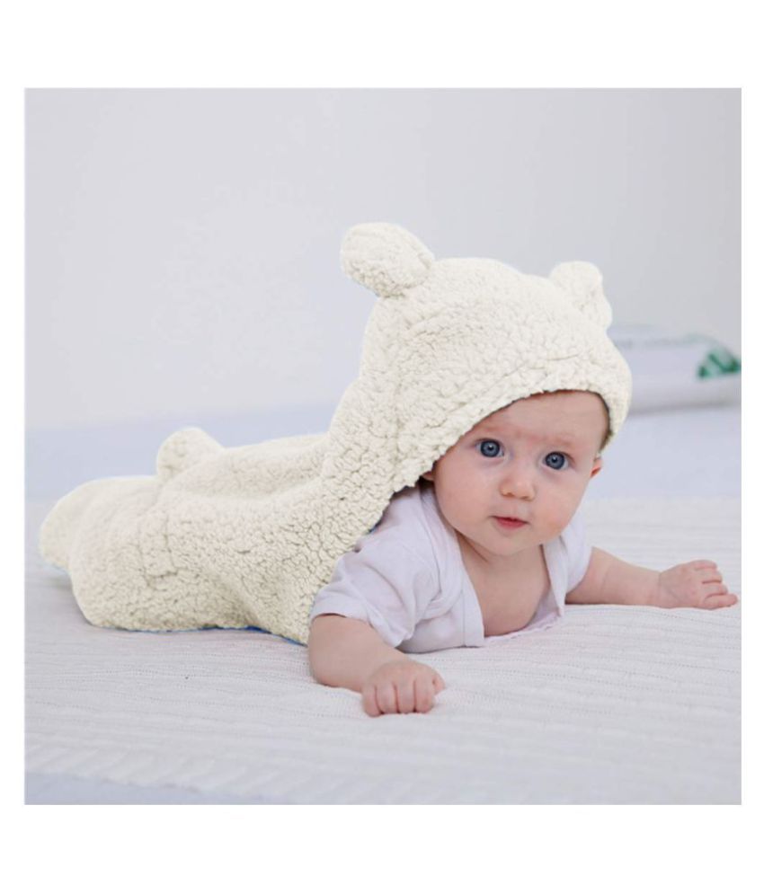 Oscar Home White Swaddle cloth Baby Blanket ( 72 cm × 68 cm 1 pcs