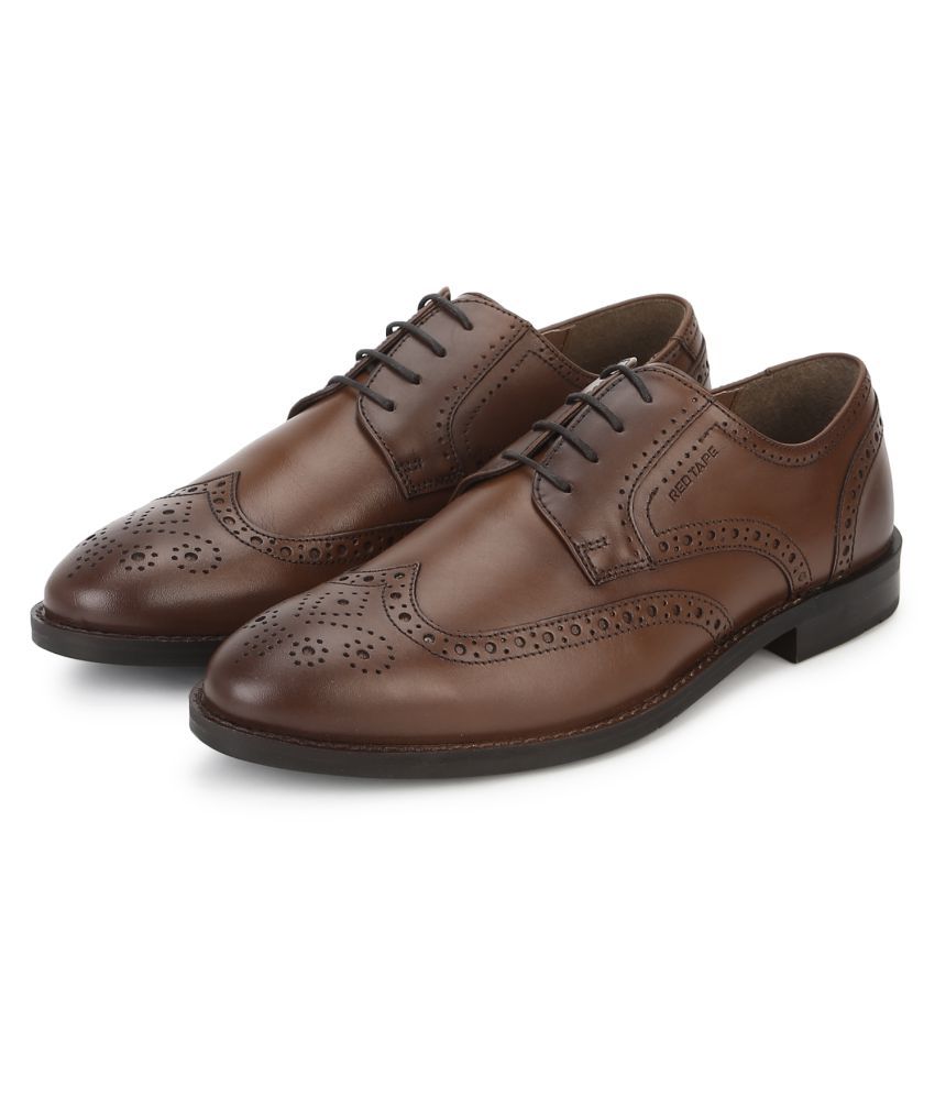 red tape genuine leather derby shoes