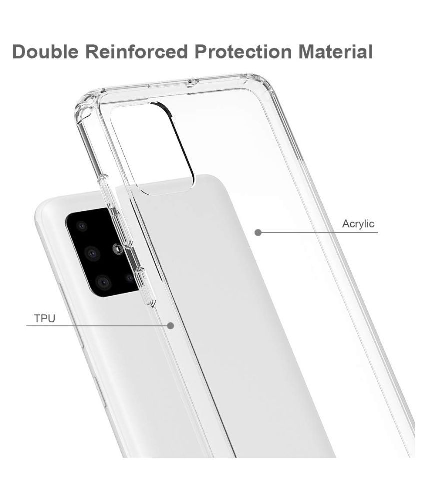 Samsung Galaxy A91 Shock Proof Case CLUBCLASSY - Transparent shock ...