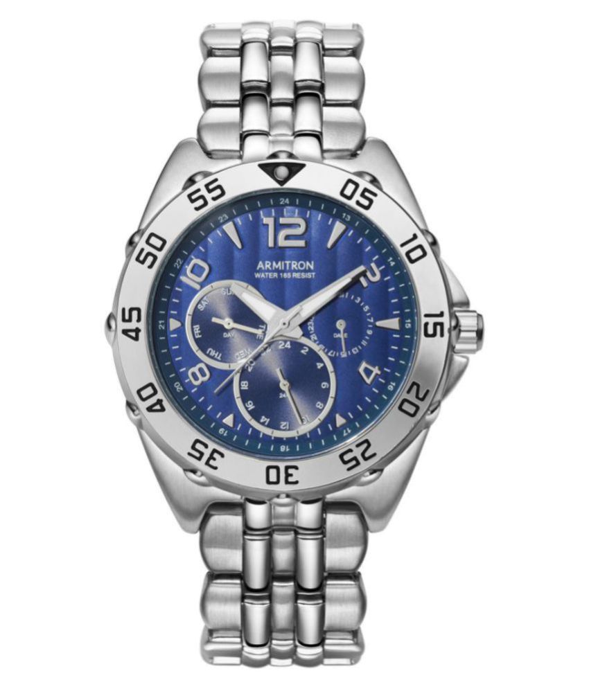 armitron-20-4664blsv-stainless-steel-analog-men-s-watch-buy-armitron