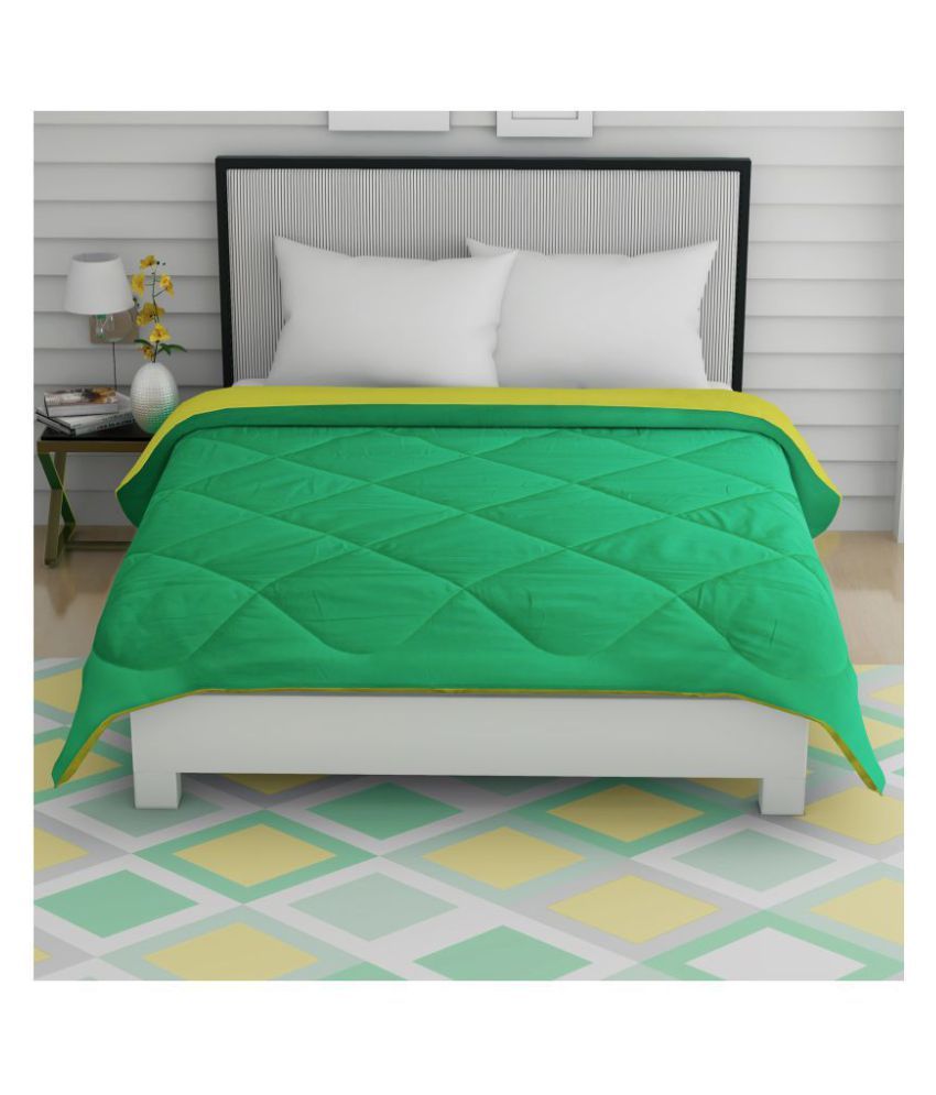 StoryHome Double Polyester Green Checks Quilt Coordinated Buy Story