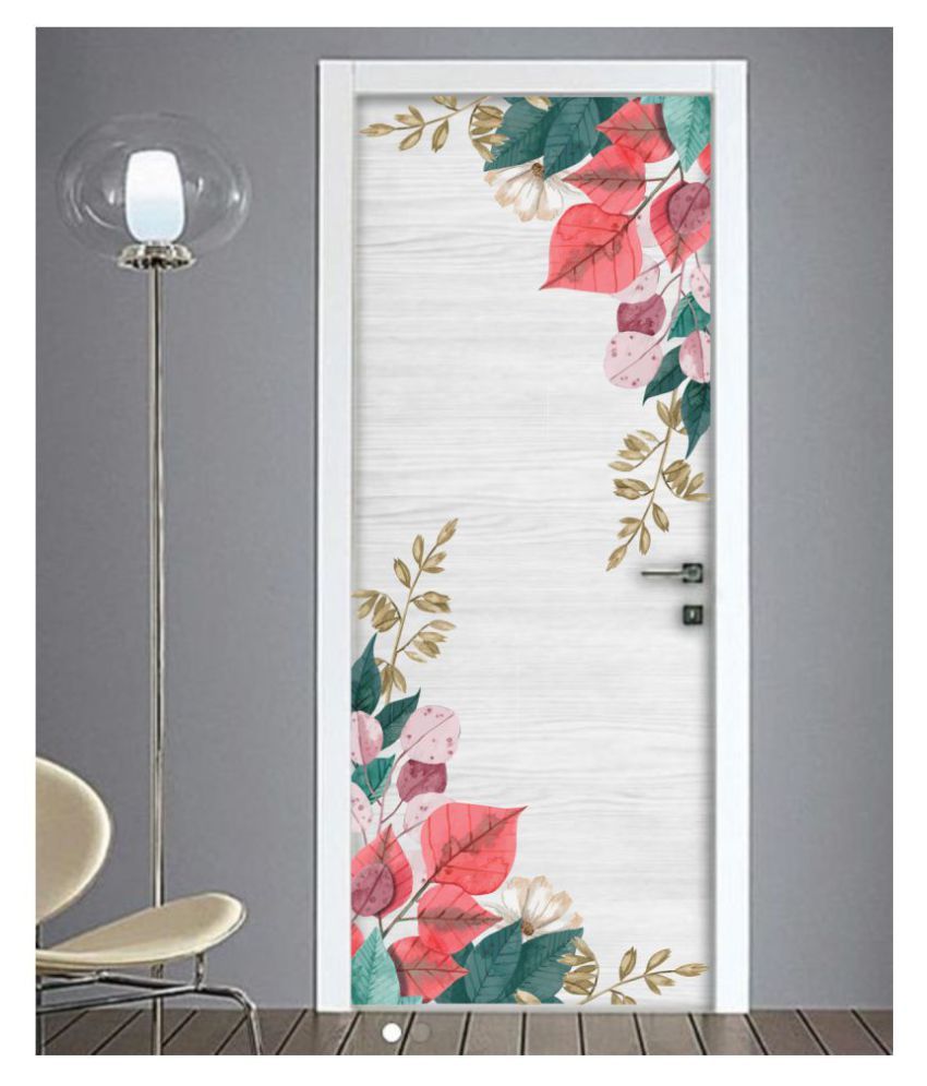 VCREATE DECOR Floral Door Design Sticker ( 41 x 58 cms ) - Buy VCREATE ...