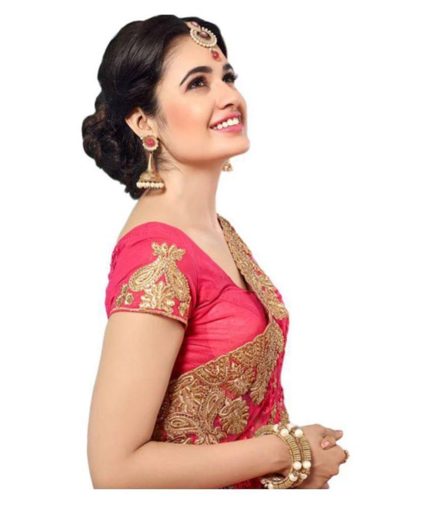 Designer Bahu Pink Net Saree Buy Designer Bahu Pink Net Saree Online 