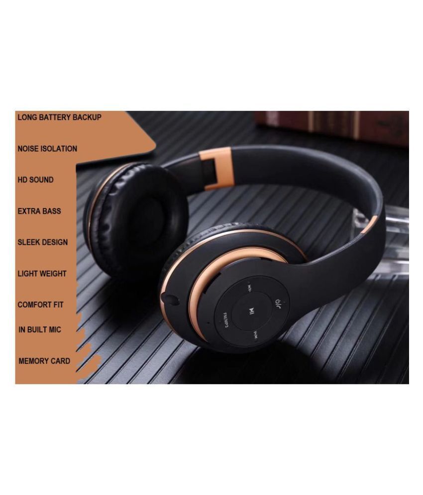 drums MDR007XB Extra bass Over Ear Wireless With Mic Headphones