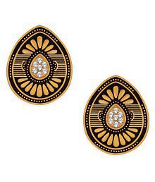 Spargz Designer Tops Alloy Party Wear Gold Oxidized Plated American Diamond Earring For Women