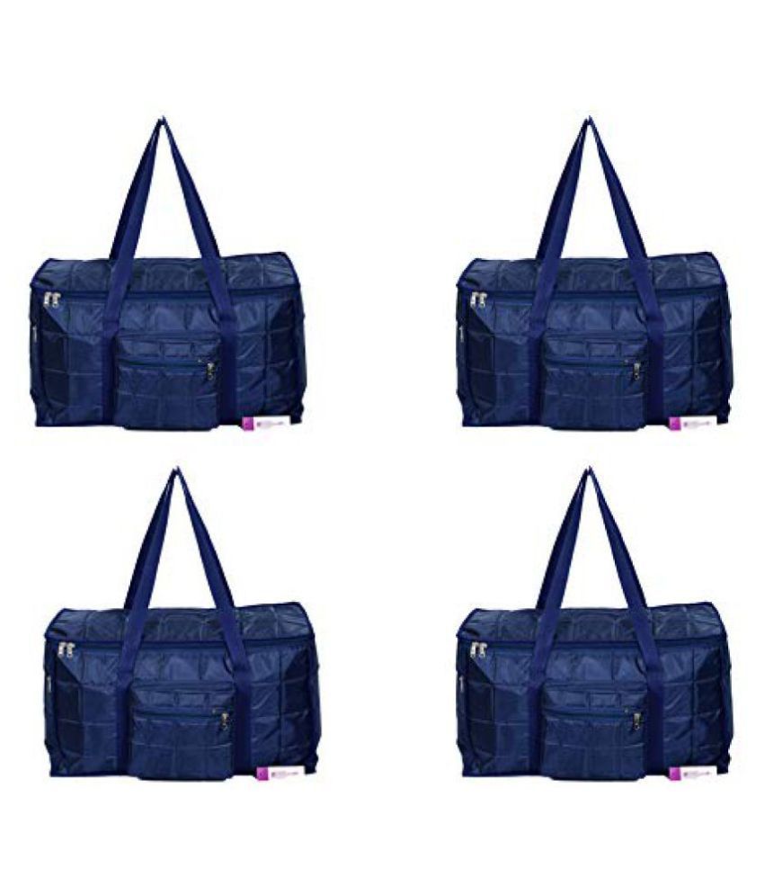     			Prettykrafts Blue Pack of 4 Travel Air Bag XL Very Light Weight Duffel Bag, Extra top Compartment, Multiple Pockets