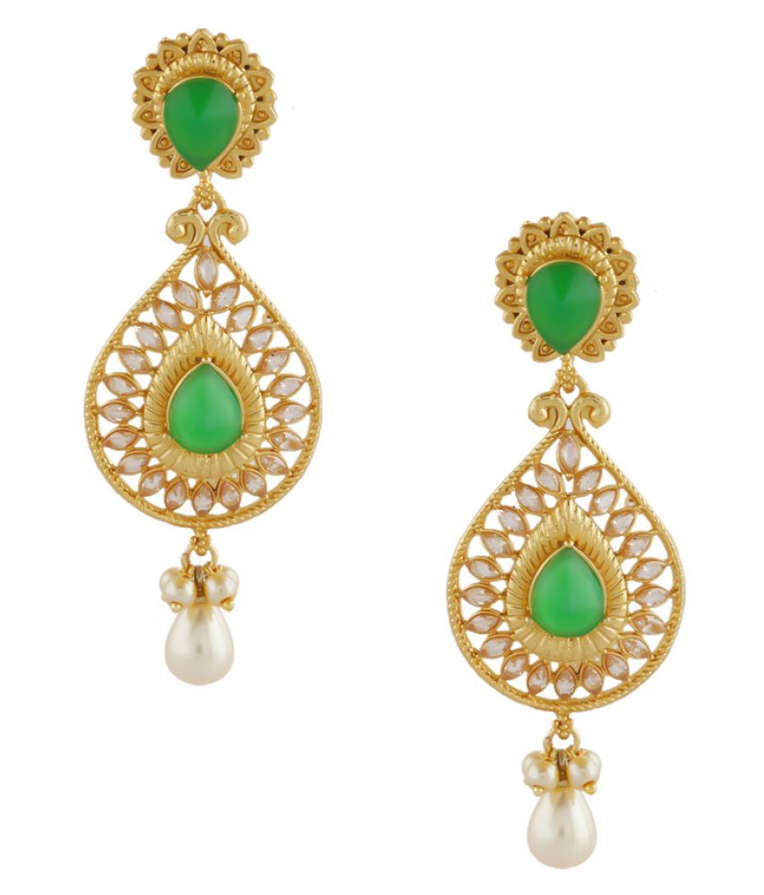 Parrot green sales colour earrings