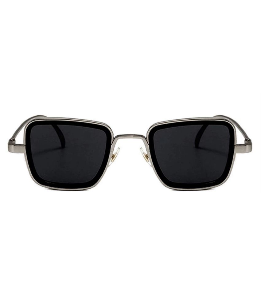 Rich Club - Black Rectangle Sunglasses ( SILVER BLACK KABIR ) - Buy ...