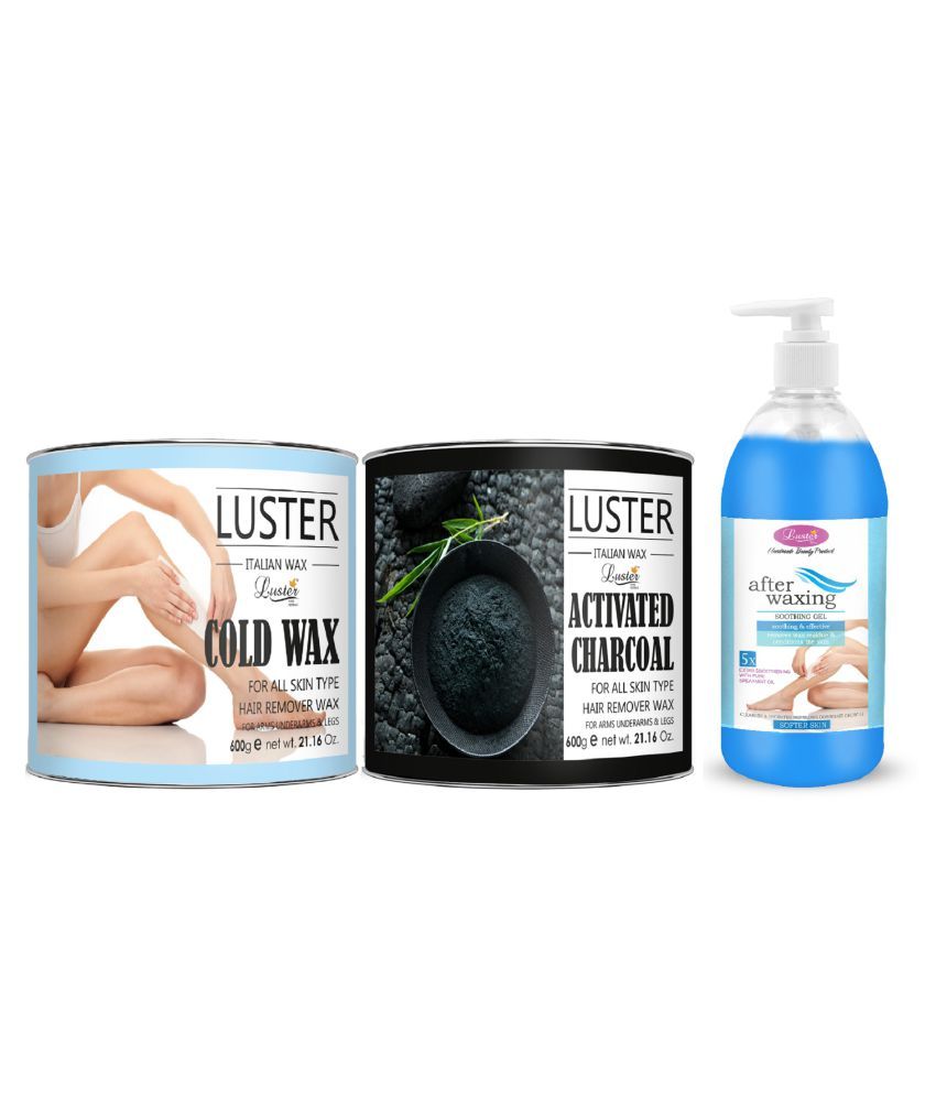 Luster Cold Wax & Activated Charcoal Hair Removal Hot Wax + After