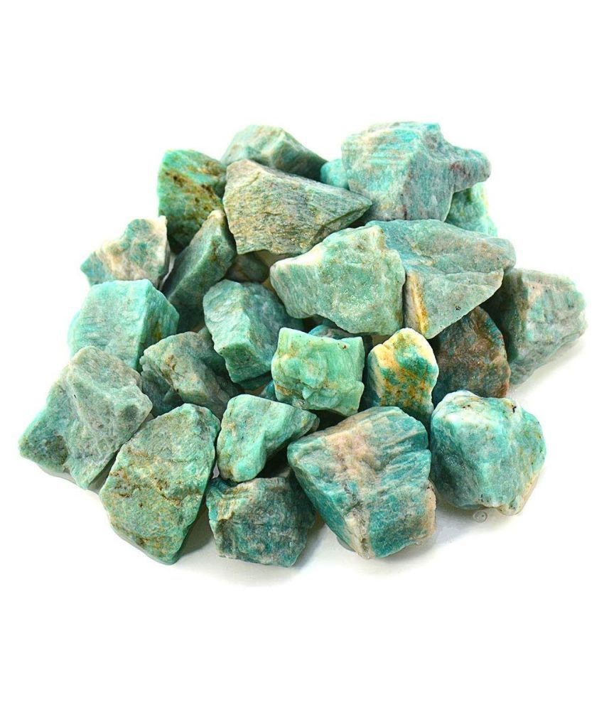 Shubhanjali Natural Rough Amazonite Raw Stone for Reiki Crystal Healing