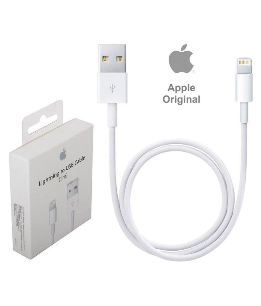 Mompelen Danser Haat Apple Original Data Cable Sealed Pack For iPhone 6/7/8/X Lightning Cable  White - 1 Meter - All Cables Online at Low Prices | Snapdeal India