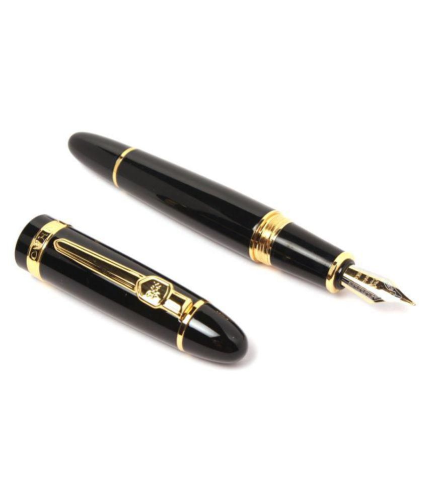     			Exclusive 159 Fountain Pen Shine Black Medium Nib With Golden Trims