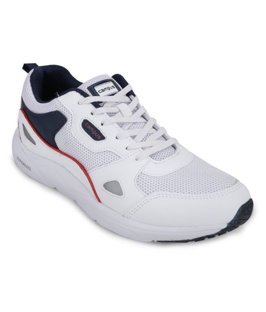     			Campus WISDOM White  Men's Sports Running Shoes