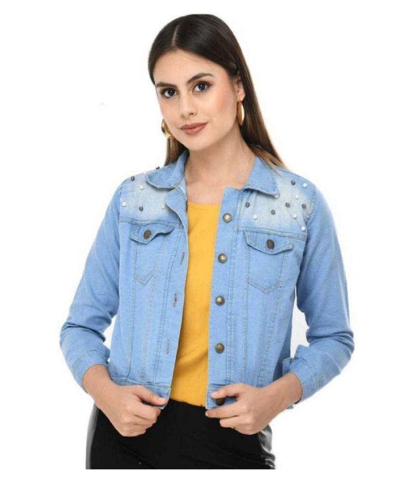 denim ethnic jacket