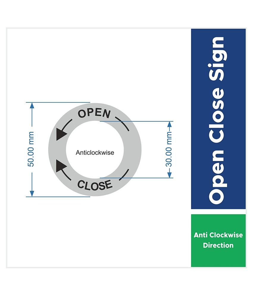     			Rangvishwa  Enterprises Door Lock Sticker-Open Close Anti-Clockwise Label Vinyl Wall Poster Without Frame