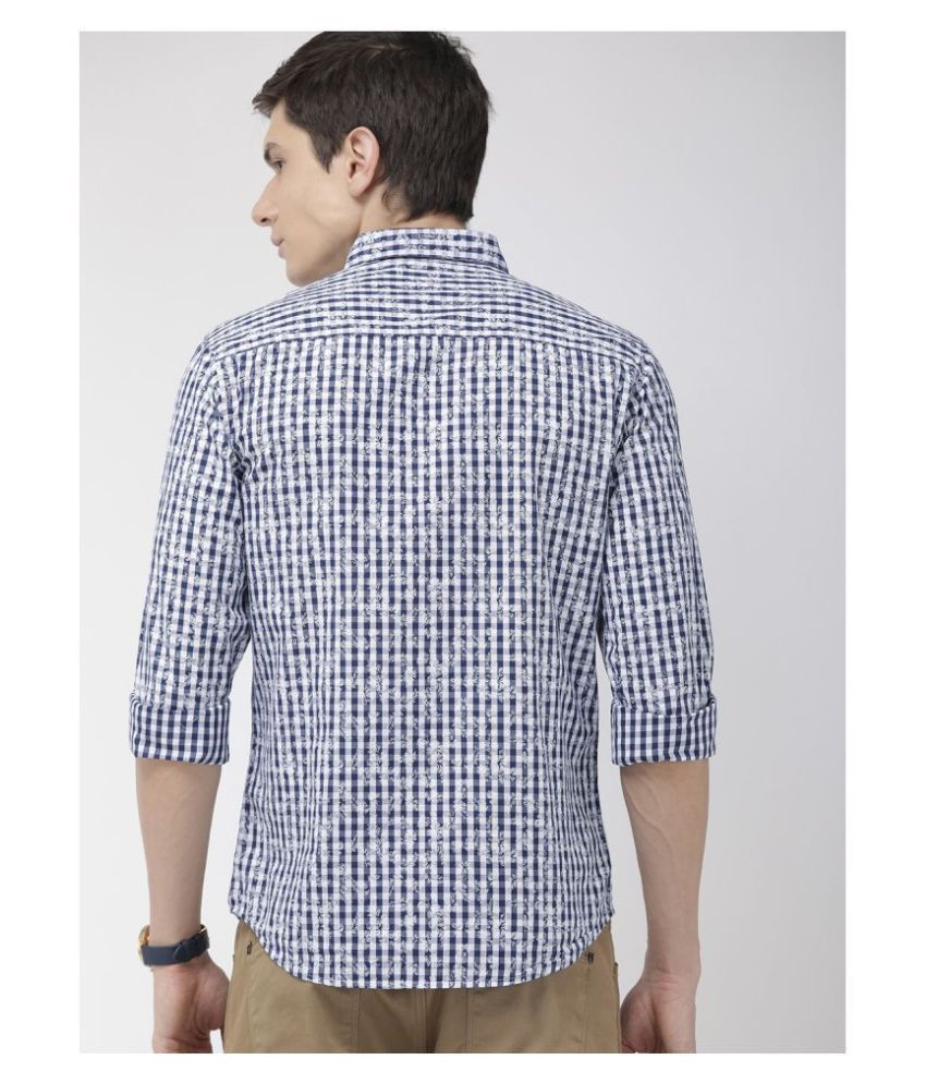 The Indian Garage Co. 100 Percent Cotton Blue Shirt - Buy The Indian ...