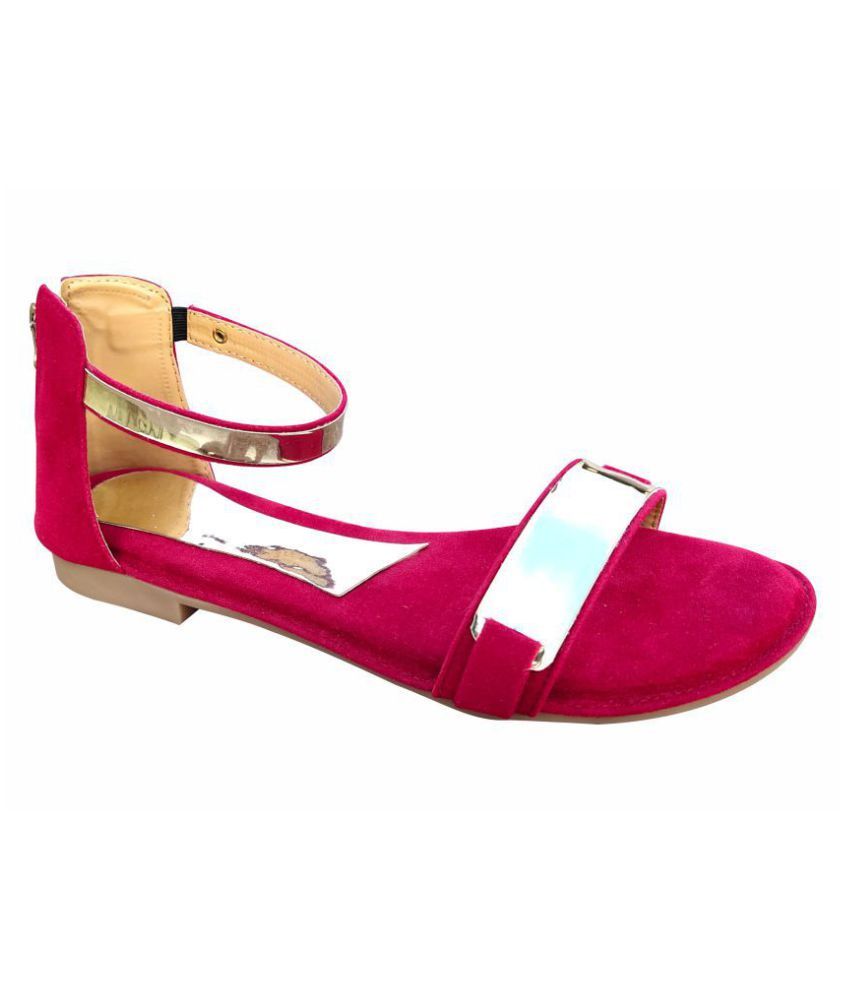 maroon pointed flats