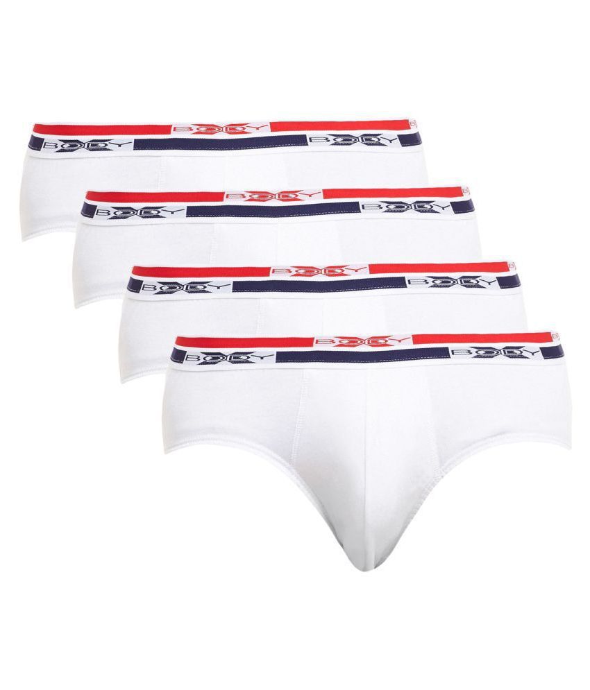    			Body X White Brief Pack of 4