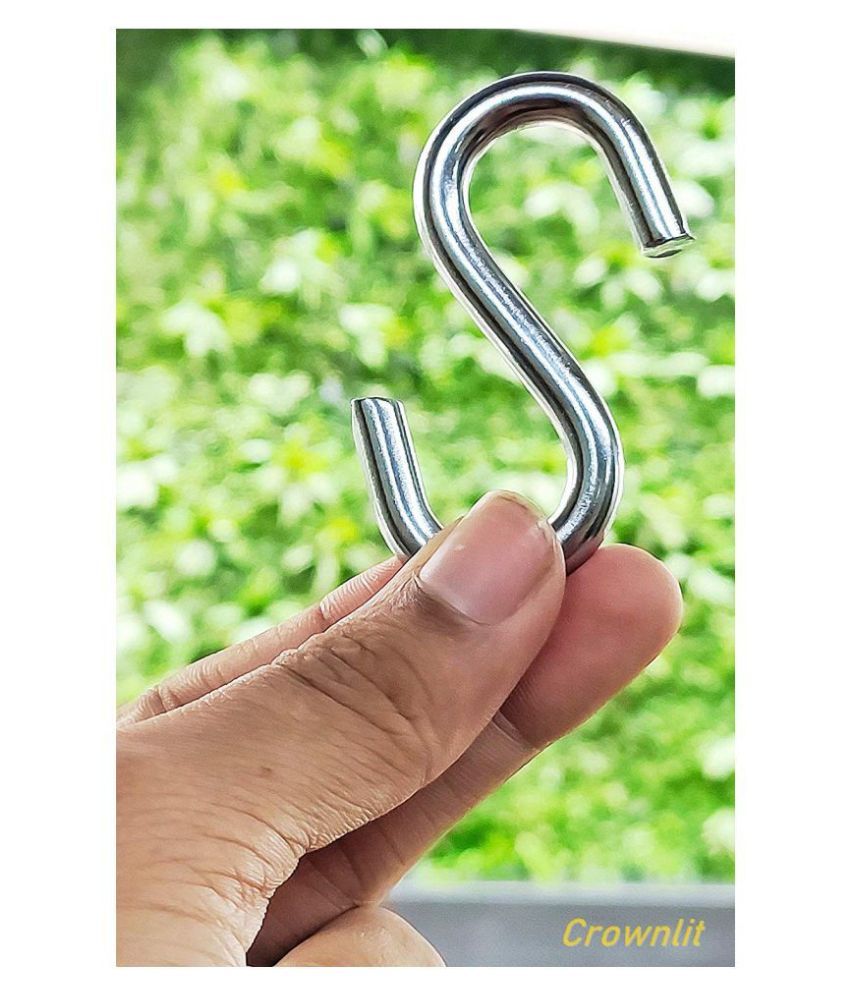 Buy Crownlit Heavy Duty Steel 'S' Hooks, Size 4 inches (Pack of 6) Online at Low Price in India