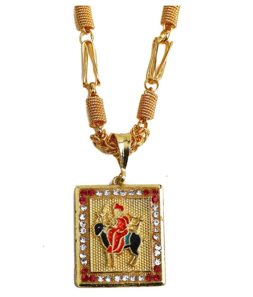 DIPALI Stainless Steel meldi ma Pendant Chain Gold Plated