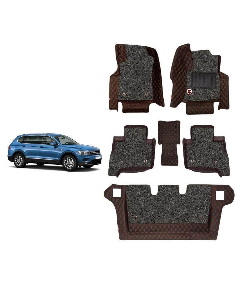 Elegant Luxury Leatherite 7D Car Mat For Volkswagen Tiguan (Black & Red) Buy Elegant Luxury